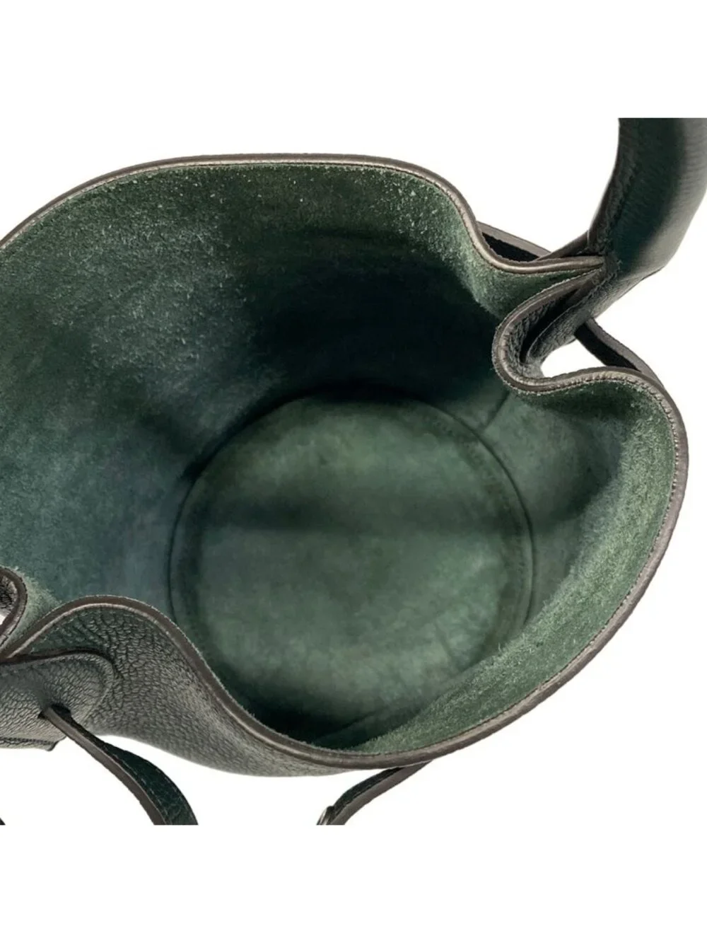 Celine Tote Big Bucket Nano Dark Green Leather